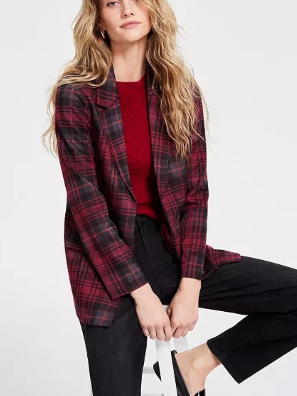 Liverpool Plaid Boyfriend Blazer